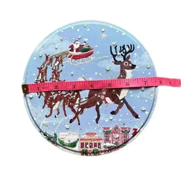 Handcrafted Handpainted Upcycled Christmas Tin Santa, Sleigh, Reindeer New! - Picture 4 of 8